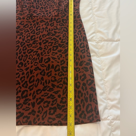 Nine West Brown & Black Animal print Sleeveless Dress Size S - Picture 3 of 8
